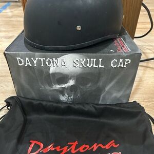 Daytona Black Skull Cap Helmet